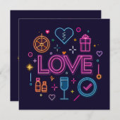 Neon Liebe Save The Date (Vorne/Hinten)