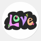 Neon Liebe Stickers (Vorderseite)