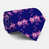 Neon Liebe Turtle Krawatte (Gerollt)