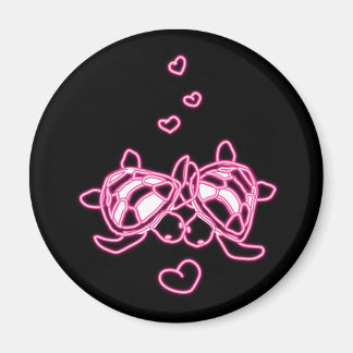 Neon Liebe Turtles Magnet