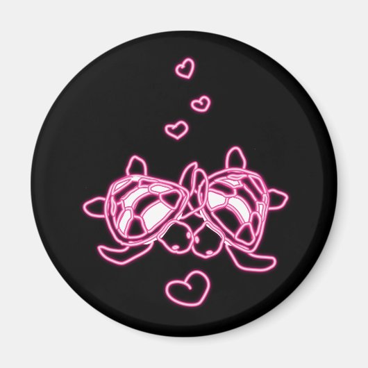 Neon Liebe Turtles Magnet (Vorne)