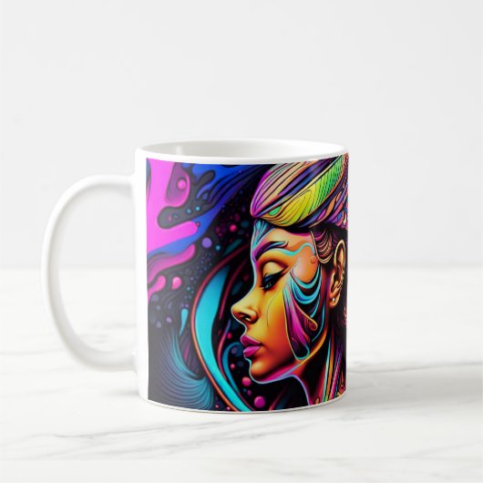 Neon Liebe Warrior #4 Kaffeetasse (Links)