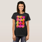 Neon Life farbenfrohe Flecken Pop Art T-Shirt (Vorne ganz)