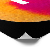 Neon Life Slogan abstrakt rosa orange Poster (Ecke)