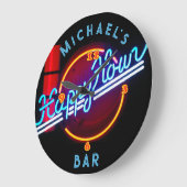 Neon Light BAR Personalisiert SIGN Man Cave Large Große Wanduhr (Winkel)