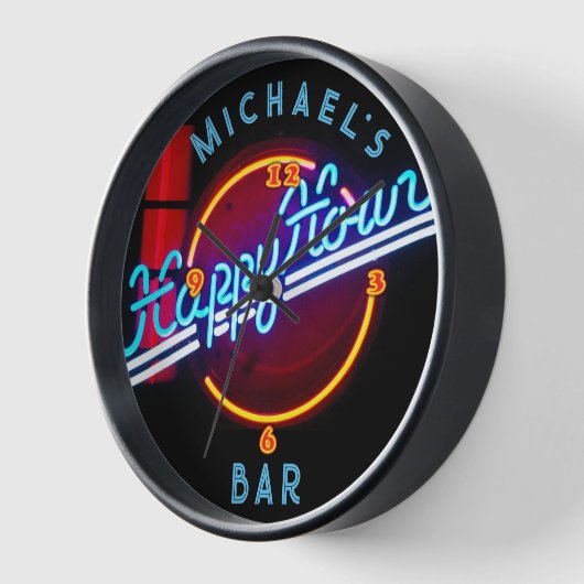 Neon Light BAR Personalisiert SIGN Man Cave Large  Uhr (Winkel)
