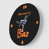 Neon Light BAR Personalisiert SIGN ManCave Große Wanduhr (Winkel)