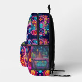 Neon Light Game Controller Bedruckter Rucksack (Rechts)