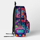 Neon Light Game Controller Bedruckter Rucksack (Links)