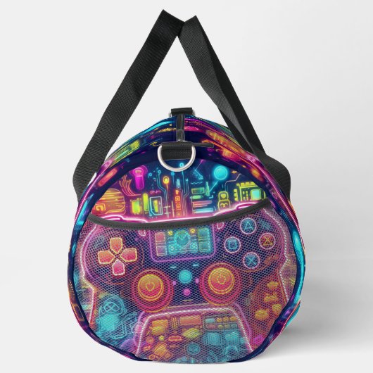 Neon Light Game Controller Duffle Bag (Rechts)