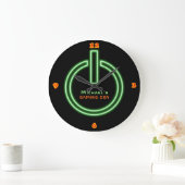 Neon Light GAMING DEN Personalized Power Sign Große Wanduhr (Zuhause)