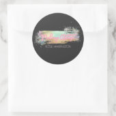 Neon Light Holographic Glitzer Makeup Artist Busin Runder Aufkleber (Tasche)