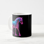 Neon Light Horse Skulptur Kaffeetasse (Vorderseite Links)