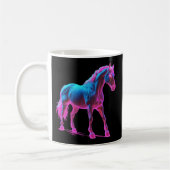 Neon Light Horse Skulptur Kaffeetasse (Links)
