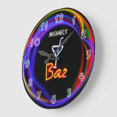 Neon Light Private Zuhause Personalisiert Bar Cloc Große Wanduhr (Winkel)