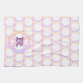 Neon Light Rings Monogram Küchentücher (Horizontal)