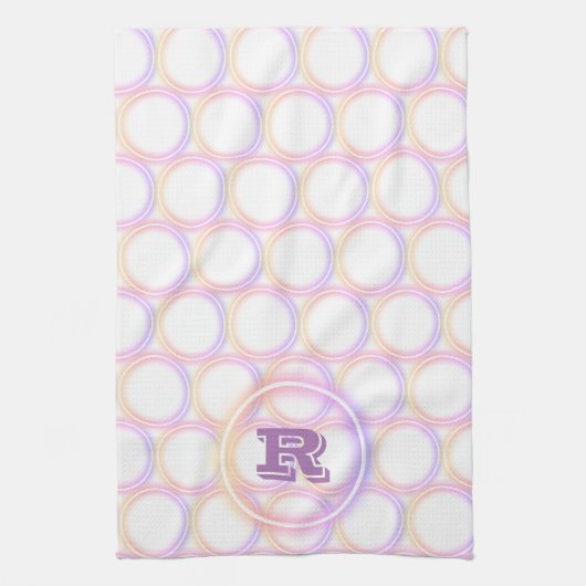 Neon Light Rings Monogram Küchentücher (Vertikal)