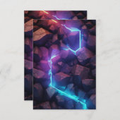 Neon Light Rocks Einladung (Vorne/Hinten)