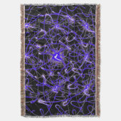 Neon Light Trails – Premium Woven Blanket Decke (Vorderseite Vertikal)