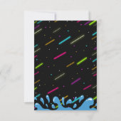 Neon Light up the Night Pool Party Einladung (Rückseite)