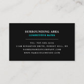 Neon Lightbulb, Elektriker Visitenkarte (Rückseite)