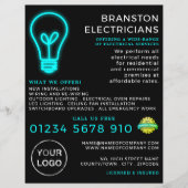 Neon Lightbulb, Elektrische Werbung Flyer (Vorne)