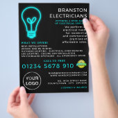 Neon Lightbulb, Elektrische Werbung Flyer (Hand)