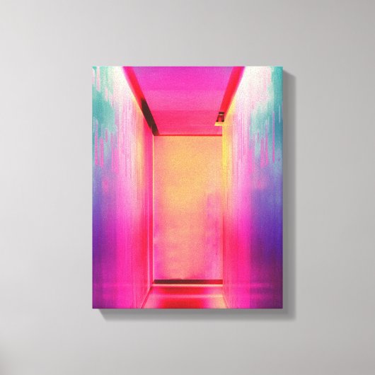 Neon Lighting Hot Pink Fotografy Bright Colors Leinwanddruck (Vorderseite)