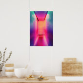 Neon Lighting Hot Pink Fotografy Bright Colors Poster (Küche)