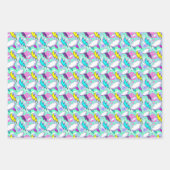 Neon Lightning Bolts & Stars Muster Geschenkpapier Set (Vorderseite 2)