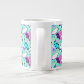 Neon Lightning Bolts & Stars Muster Jumbo-Tasse (Rückseite)