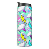 Neon Lightning Bolts & Stars Muster Thermosbecher (Nach rechts gedreht)