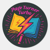 Neon Lightning Book Sticker - Bold & Electrificati (Vorderseite)
