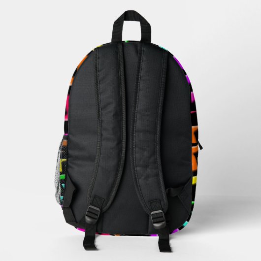 Neon Lightning Express Bedruckter Rucksack (Rückseite)