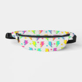 Neon Lightning Star Y2K Muster Bauchtasche (Vorderseite)
