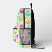 Neon Lightning Star Y2K Muster Bedruckter Rucksack (Rechts)