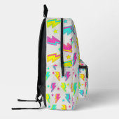Neon Lightning Star Y2K Muster Bedruckter Rucksack (Links)