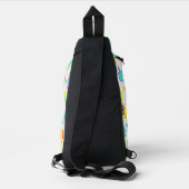 Neon Lightning Star Y2K Muster Crossbody Bag (Rückseite)