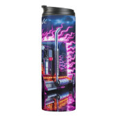 Neon Lightning Truck Storm Reflection Thermosbecher (Nach rechts gedreht)