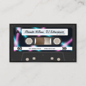 Neon Lights Cassette Tape DJ Music Party 80er Visitenkarte (Vorderseite)