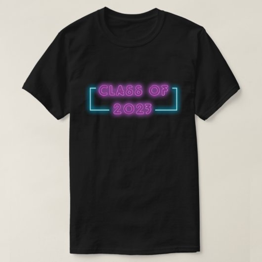 Neon Lights Class 2023 Abschluss T-Shirt (Design vorne)