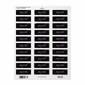 Neon Lights Colorful Confetti Party Address Labels (Vorne)