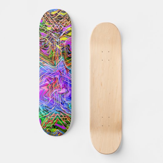 Neon Lights D Brand Skateboard (Vorderseite)