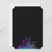 Neon Lights Foto Einladung (Rückseite)