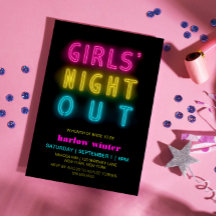 Neon Lights Girls Night Out Junggeselinnen-Abschie