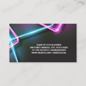 Neon Lights Hintergrund Visitenkarte (Rückseite)