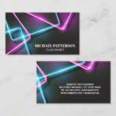 Neon Lights Hintergrund Visitenkarte (Vorne/Hinten)