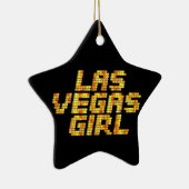 Neon Lights - Las Vegas Girl Keramikornament (Rechts)