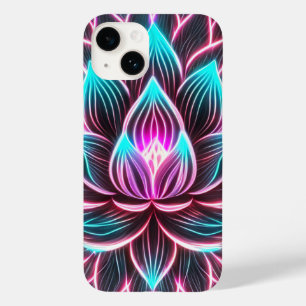 Neon Lights Lotus Blume Erwachen Reiki Magie Case-Mate iPhone 14 Hülle