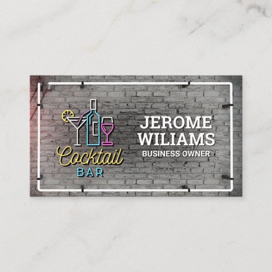 Neon Lights | Mauer Visitenkarte (Vorderseite)